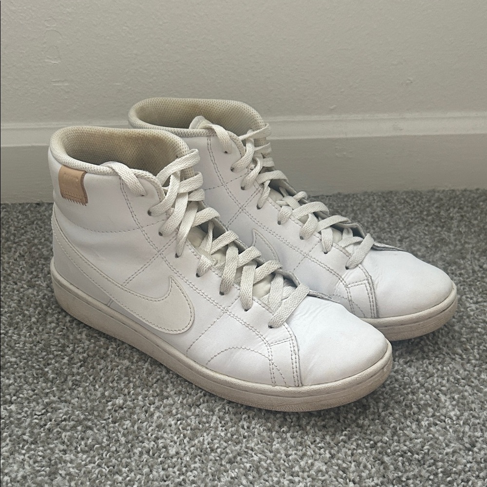 Nike Court Royale High Top White Sneakers Size: 9.5